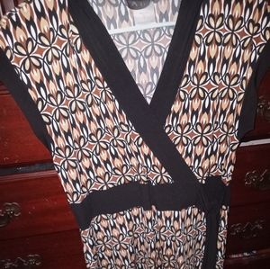 A-List wrap style dress ( brown,white,tan)